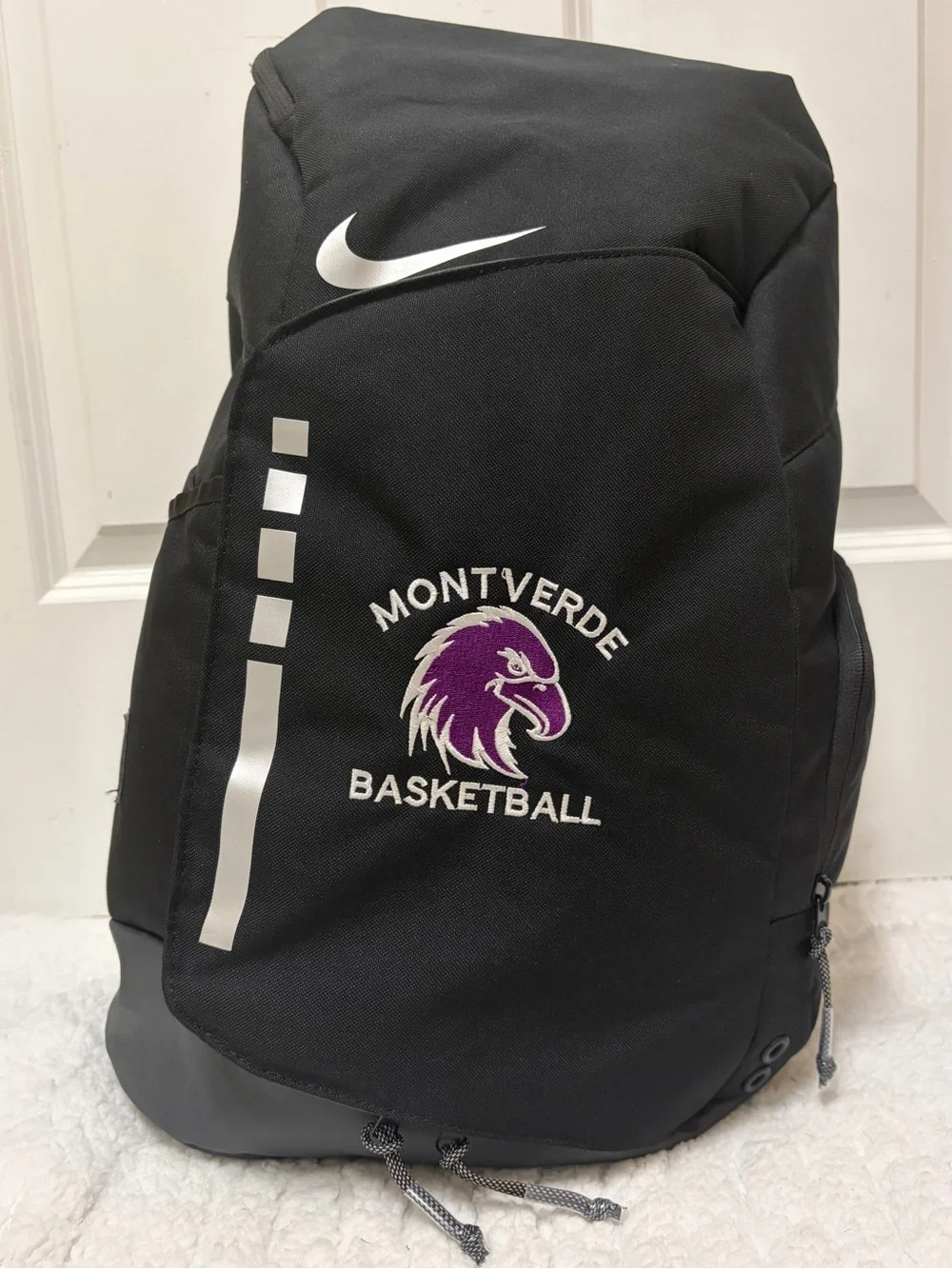 Nike Black Backpack with Purple Montverde Basketball Logo